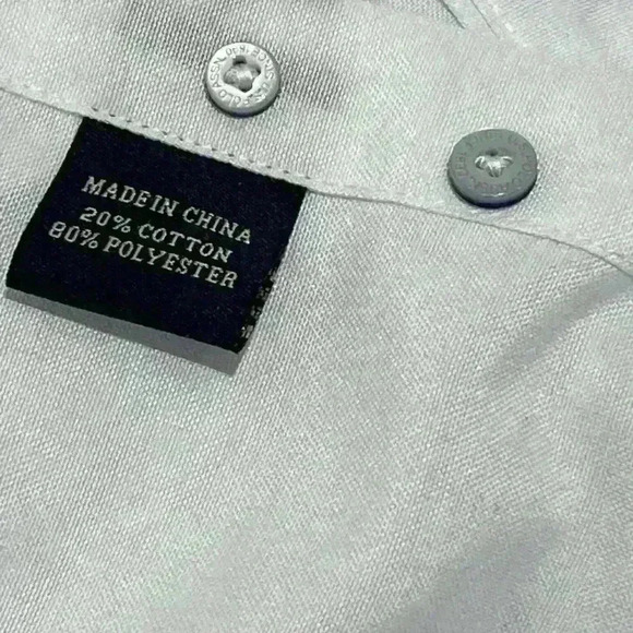 U.S Polo Assn Men’s solid stretch Poplin long sleeve button down shirt XL 17.5 - Picture 9 of 11